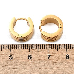 304 Stainless Steel Polishing Effect Hoop Earrings&nbsp;EJEW-M001-36G