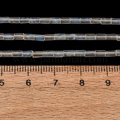 ウォーターメロンストーンガラスビーズ連売り  コラム  4x2mm  穴：0.8mm  約102個/連  15.75''（40センチメートル）&nbsp;GG-CBAED3F-A01-01