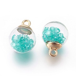 Transparent Glass Bottle Pendants&nbsp;LS-GLAA-L018-13