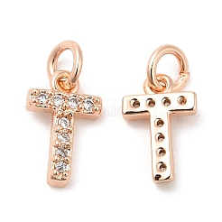 Brass Micro Pave Grade AAA Cubic Zirconia Charms&nbsp;LS-ZIRC-P067-11RG-T-NR