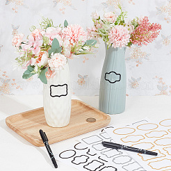 6 Sheets 3 Styles PVC Blank Self-Adhesive Stickers for Seasoning Jar&nbsp;DIY-GO0001-19