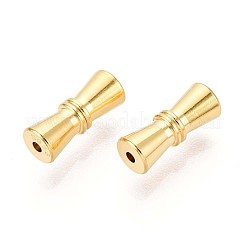 925スターリングシルバーネジ式クラスプ  s925スタンプあり  ゴールドカラー  10x4mm  穴：1mm&nbsp;STER-T008-50G-01