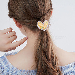 50ピースハートPVC＆プラスチックスパンコールシェーカーカボション  カラフルなキラキラ紙吹雪  ヘアデコレーションアクセサリー用  ミックスカラー  45x51x5mm&nbsp;KY-CJ0001-45