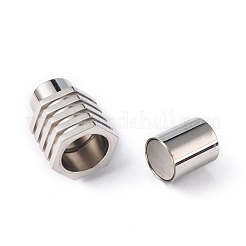 Tarnish Resistant Smooth 304 Stainless Steel Magnetic Clasps with Glue-in Ends&nbsp;STAS-C005-1