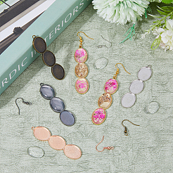 DIY Blank Oval Earring Making Kit&nbsp;DIY-DC0002-07