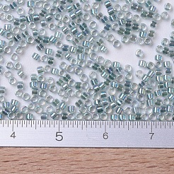 MIYUKIデリカビーズ  シリンダー  日本製シードビーズ  11/0  （db0084)海泡裏地クリスタルab  1.3x1.6mm  穴：0.8mm  約2000PCS /ボトル  10 G /ボトル&nbsp;SEED-JP0008-DB0084