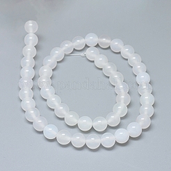 Natural White Agate Beads Strands&nbsp;G-D0005-27-8mm