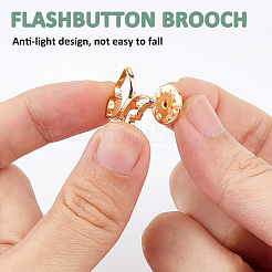 20Pcs 20 Styles Flower/Heart/Star/Butterfly/Leaf Allloy Anti-glare Lapel Pins Brooches&nbsp;JEWB-FH0001-66