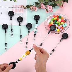 8Pcs Alloy & Plastic Beadable Badge Reels&nbsp;AJEW-SZ0002-52A
