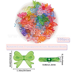 100Pcs Transparent Acrylic Beads&nbsp;TACR-SP0001-20