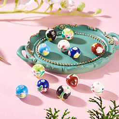 12Pcs 6 Colors Handmade Porcelain Beads&nbsp;PORC-TA0001-51
