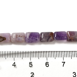 天然石アメジストビーズ連売り  長方形  8~9x6.5~7x4mm  穴：0.8mm  約45個/連  15.16インチ（38.5cm）&nbsp;G-G085-A01-01