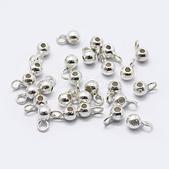 925 スターリングシルバーのチューブベイル  ループベイル  銀  5.5x2.5x3mm  穴：0.8mm&nbsp;STER-K167-047A-S