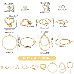 40Pcs 10 Style Alloy Links Connectors&nbsp;FIND-AR0001-03LG