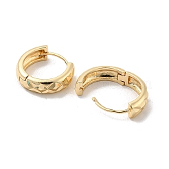 真鍮の溝付きフープピアス  ライトゴールド  17.5x5.5mm&nbsp;EJEW-B035-43KCG