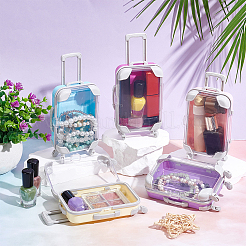10Pcs 5 Colors Luggage Cases Transparent ABS Plastic Candy Gift Storage Boxes&nbsp;CON-UN0001-04