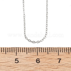1MM 304 Stainless Steel Cable Chain Necklaces&nbsp;NJEW-T016-15P
