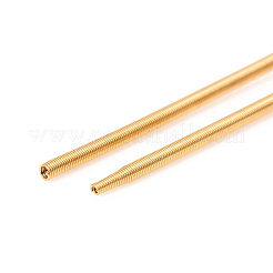 イオンプレーティング(IP) 304 ステンレススチールフレンチワイヤー ギンプワイヤー  ゴールドカラー  150x1.3mm  穴：1mm&nbsp;STAS-G234-06G