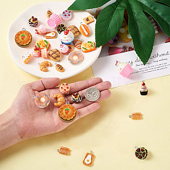 44Pcs 22 Style Resin Pendants&nbsp;RESI-CW0001-09