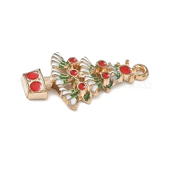 Christmas Alloy Enamel Pendants&nbsp;ENAM-B035-02G-08KCG