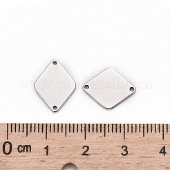 Tarnish Resistant Smooth Surface Stainless Steel Rhombus Stamping Blank Tag Links connectors&nbsp;LS-STAS-R064-72