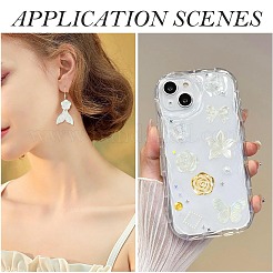 DIYジュエリー作りキット  不透明アクリルビーズとペンダント  混合形状  ホワイト  5.5~22x5.5~27x3~9mm  穴：1~1.8mm  約20g /セット  20~25個/セット&nbsp;MACR-CJC0004-20H