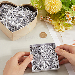 2セットの紙シュレッドフィラー  ギフトラッピングとバスケット詰め用  銀  3x0.1mm  100 G /セッティング&nbsp;OCOR-SP0001-09C