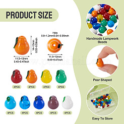 36Pcs 9 Colors Handmade Lampwork Beads&nbsp;LAMP-TA0002-18