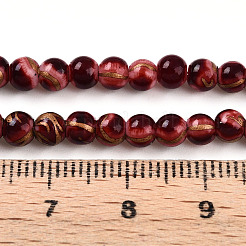 Baking Paint Glass Beads Strands&nbsp;DGLA-N010-4mm-07