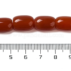 天然カーネリアン列ビーズ連売り  染め＆加熱  13~14x10~11mm  穴：1mm  約26~28個/連  15インチ&nbsp;G-P063-67