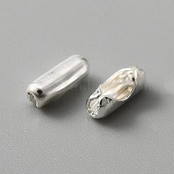 アイアン製ボールチェーンコネクター  銀  6x2.5mm  穴：1.8mm&nbsp;FIND-WH0145-67A-S