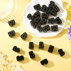 アクリルヨーロピアンビーズ  大穴ビーズ  文字B  21x17.5x13.5mm  穴：6mm&nbsp;OACR-TAC0013-14B