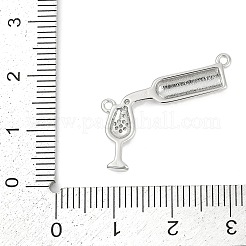 Brass Micro Pave Cubic Zirconia Pendants&nbsp;KK-G522-48P
