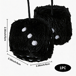 Dice Plush Cloth Pendant Decorations&nbsp;HJEW-SP0001-84C