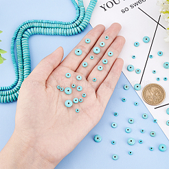 Synthetic Turquoise Spacer Bead Strands&nbsp;G-PH0001-88