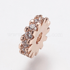 Brass Micro Pave Cubic Zirconia Bead Spacers&nbsp;LS-ZIRC-E143-21RG