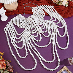 1Pc Imitation Pearl Round Beaded Multi-Layered Shoulder Body Chains for Women&nbsp;AJEW-GA0010-06