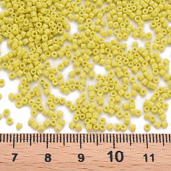 ガラスシリンダービーズ  シードビーズ  焼き付け塗料  丸い穴  シャンパンイエロー  1.5~2x1~2mm  穴：0.8mm  約45000個/袋  約1ポンド/バッグ&nbsp;SEED-S047-A-006