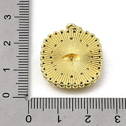 Brass Micro Pave Cubic Zirconia Pendants&nbsp;KK-U072-40B-G