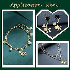 40個2色304ステンレスペンダント  テクスチャの梅の花の枝  ゴールデン·ステンレス鋼色  29x28x1.5mm  穴：1.4mm  20個/カラー&nbsp;STAS-UN0035-32