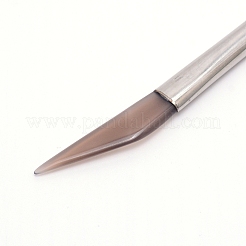 天然瑪瑙バニッシャーナイフ  クラフト研磨工具  金銀研磨用工具  プラチナ  190~199x9.5x4.5mm&nbsp;TOOL-WH0121-97