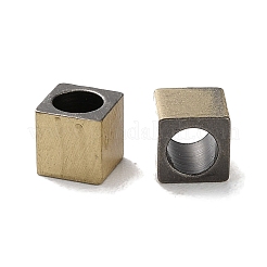 チベットスタイルのブラスビーズ  カドミウムフリー＆鉛フリー  直方体の  アンティークブロンズ  5x5x5mm  穴：3.5mm&nbsp;KK-M284-11AB