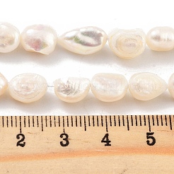 天然養殖淡水パールビーズ連売り  研磨両側  グレード3 A  ホワイト  7~8mm  穴：0.6mm  約20~22個/連  7.28''（18.5センチメートル）&nbsp;PEAR-P062-28B