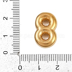 304ステンレスペンダント  フィギュアチャーム  ゴールドカラー  数8  20x12.5x5.5mm  穴：2mm&nbsp;STAS-P402-01G-08