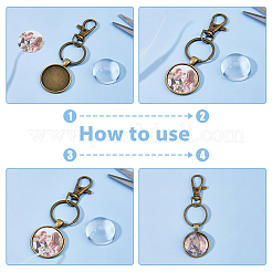 12Pcs 3 Colors Alloy Keychains&nbsp;KEYC-DC00051