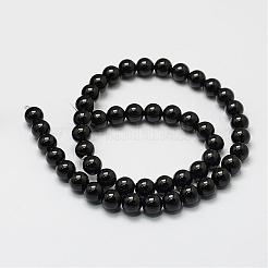 Natural Black Onyx Beads Strands&nbsp;G-N0309-23-8mm