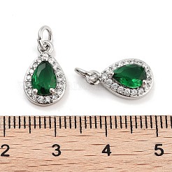 Brass with Cubic Zirconia Pendants&nbsp;KK-P271-32P