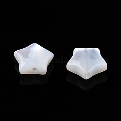 ナチュラルホワイトシェルビーズ  スター  5.5x5.5x2mm  穴：0.8mm&nbsp;SSHEL-N032-54A