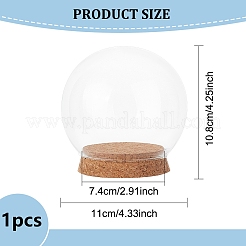 Round Glass Dome Cover&nbsp;DJEW-WH0043-33