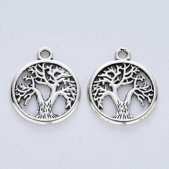 Tibetan Style Alloy Pendants&nbsp;X-TIBE-R316-111AS-RS